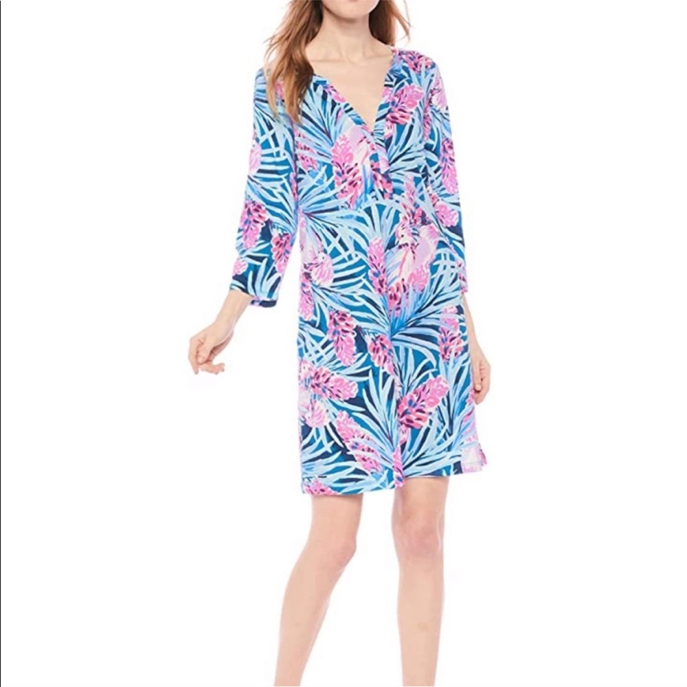 LP Daphne Dress Mr Peacock Blue Tweethearts - L